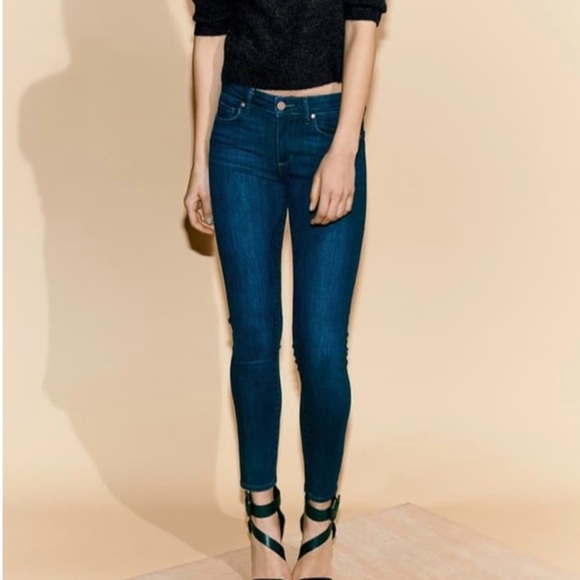 Paige Denim Skyline Ankle Peg Dixie Blue Jeans. Dark Wash. Size 28 - Picture 5 of 14